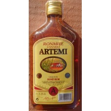 Artemi - Ronmiel Canario Ron Miel Honigrum 20% Vol. 350ml Glasflasche Flachmann produziert auf Gran Canaria