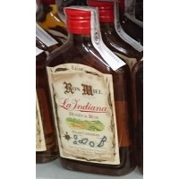 Ron La Indiana - Ron Miel Honey & Rum Honigrum Licor Islas Canarias 20% Vol. 350ml Flachmann PET-Flasche produziert auf Gran Canaria