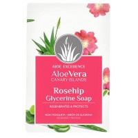 Aloe Excellence - Aloe Vera Glycerine Soap with Mosqueta Rose Oil Seife 100g produziert auf Gran Canaria