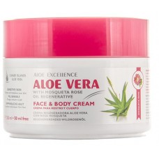 Aloe Excellence - Aloe Vera With Mosqueta Rose Oil Regenerative Creme 300ml Dose produziert auf Gran Canaria