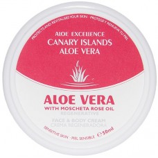 Aloe Excellence - Aloe Vera With Mosqueta Rose Oil Regenerative Creme 50ml Dose produziert auf Gran Canaria