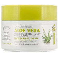 Aloe Excellence - Aloe Vera With Olive Oil Moisturing Face & Body 300ml Dose produziert auf Gran Canaria