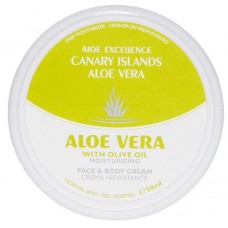 Aloe Excellence - Aloe Vera With Olive Oil Moisturing Creme 50ml Dose produziert auf Gran Canaria