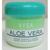 AYSA - Aloe Vera Creme Manos, Rostro y Cuerpo universelle Feuchtigkeitscreme 300ml Dose produziert auf Teneriffa