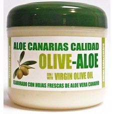 Aloe Canarias Calidad - Olive-Aloe Crema Cara Y Cuerpo Con Aceite de Oliva Y Aloe Vera Körpercreme 300ml Dose produziert auf Teneriffa