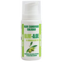 Aloe Canarias Calidad - Olive-Aloe Aloe Vera con Aceite de Oliva Gesichtscreme Spenderflasche 100ml produziert auf Teneriffa