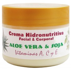 Cosmonatura - Crema Hidronutritiva Facial & Corporal Aloe Vera & Soja 250ml Dose produziert auf Fuerteventura