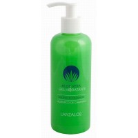 Lanzaloe - Gel Hidratante Aloe Vera After Sun Ecologico Bio Flüssigkeitsgel 250ml Pumpflasche produziert auf Lanzarote