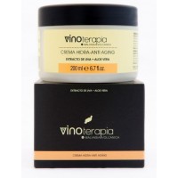 vinoterapia - Crema Hidra Anti-Aging Malvasía Volcánica Anti-Faltencreme mit Weintraubenkernöl & Aloe Vera 200ml Glas produziert auf Lanzarote