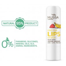 Mussa Canaria - Lip Balm Platano Fresa Ecologico Bio Lippenpflegestift Banane-Erdbeere 4,3g produziert auf Teneriffa