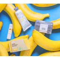 Mussa Canaria - Set Feliz Platano Eco Cumpleanos Seifen, Lippenpflegestift, Handcreme Banane Bio vierteilig produziert auf Teneriffa