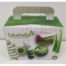 Tabaibaloe - Set Geschenkkarton Seife 100g, Handcreme 100ml, Creme 50ml, Antiage-Gesichtscreme 100ml produziert auf Teneriffa