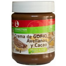 Comeztier - Crema de Gofio Avellanas y Cacao Eco Gofio-Haselnuss-Schoko-Aufstrich Bio 350g Glas produziert auf Teneriffa