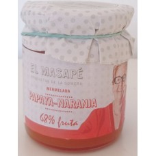 El Masapè - Mermelada Papaya-Naranja 68% Fruta Papaya-Orangen-Marmelade 290g produziert auf La Gomera