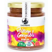 Guachinerfe - Platano y Guayaba Mermelade sin gluten Bananen-Guaven-Marmelade 270g Glas produziert auf Teneriffa