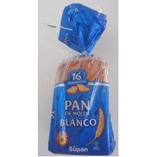 Supan - Pan de Molde Blanco Weißbrot Toastbrot 16 Scheiben 460g produziert auf Gran Canaria