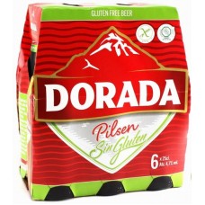 Dorada - Pilsen Cerveza sin gluten Bier glutenfrei 4,7% Vol. 250ml Glasflasche im 6er-Pack produziert auf Teneriffa