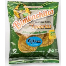 Bimbachitos de Canarias - Ajo Garlic Bananenchips mit Knoblauch 90g produziert auf El Hierro