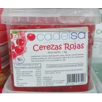Cadelsa - Cerezas Rojas Kirschen entsteint rot 1kg Becher produziert auf Gran Canaria