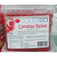 Cadelsa - Cerezas Rojas Kirschen entsteint rot 1kg Becher produziert auf Gran Canaria
