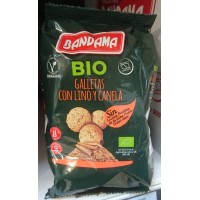 Bandama - Galletas Bio Lino y Canela Eco Vegan Bio-Kekse mit Leinsamen und Zimt 150g produziert auf Gran Canaria