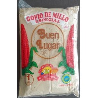 Buen Lugar - Gofio de Millo Especial Tostado Maismehl geröstet 1kg Tüte (ex Argentino) produziert auf Gran Canaria