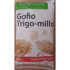 Tinguaro - Gofio de Millo-Trigo geröstetes Mehl aus Weizen und Mais 1kg Tüte produziert auf Teneriffa