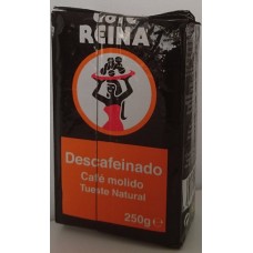 Cafe Reina - Tueste Natural Descafeinado Röstkaffee gemahlen entkoffeiniert 250g produziert auf Teneriffa