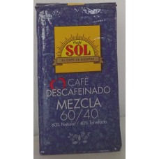 Café Sol - Mezcla molido 60/40 Descafeinado 60% Natural 40% Torrefacto Kaffee entkoffeiniert 250g produziert auf Gran Canaria