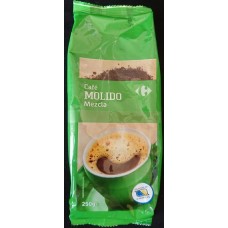Carrefour - Cafe Molido Mezcla Röstkaffee gemahlen 250g Tüte produziert auf Gran Canaria