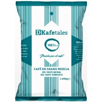 DKafetales - Cafe en Grano Mezcla 50% Tueste natural 50% Tueste Torrefacto gerösteter Bohnenkaffee 1kg produziert auf Gran Canaria