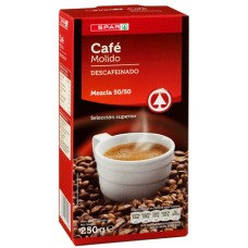 Spar - Cafe Molido Mezcla Descafeinado Röstkaffee gemahlen entkoffeiniert 250g produziert auf Teneriffa