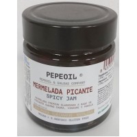 Pepeoil - Mermelada Picante Pimienta scharfe kanarische Chili-Marmelade 5.000 SHU 250g Glas produziert auf Gran Canaria
