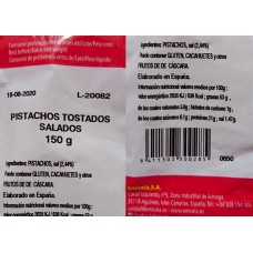 Emicela - Pistachios Tostado Salada Pistazien geröstet 150g Tüte produziert auf Gran Canaria