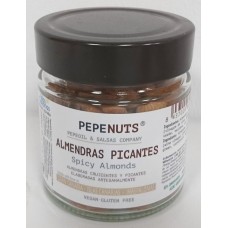Pepeoil - Pepenuts Almendras Picantes gewürzte Mandeln 250g Glas produziert auf Gran Canaria