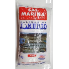 Sal Marina Salinas de Janubio Fina feines Meersalz Tüte 1kg produziert auf Lanzarote