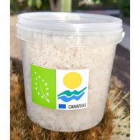 Salinas 4 Picos Arinaga - Sal Marina Virgen Ecologico de Canarias Bio Meersalz grobe Stücken 1,45kg Eimer produziert auf Gran Canaria