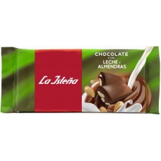 La Isleña - Chocolate con Leche y Almendras Vollmilchschokolade mit Mandeln 150g produziert auf Gran Canaria