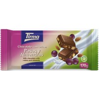Tirma - Chocolate con Leche Pasas y Almendras Milchschokolade mit Rosinen und Mandeln 170g produziert auf Gran Canaria
