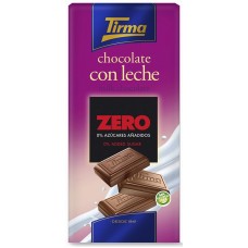 Tirma - Chocolate con Leche ZERO sin azucar Vollmilchschokolade zuckerfrei 125g Tafel produziert auf Gran Canaria