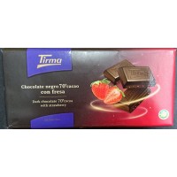 Tirma - Chocolate Negro 70% Cacao con Fresa dunkle Tafelschokolade mit Erdbeeren 125g produziert auf Gran Canaria