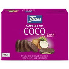 Tirma - Galletas de Coco Schokoladenkeks mit Kokosfüllung 6x4x8,33g 200g produziert auf Gran Canaria