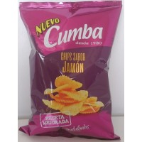 Cumba - Chips Sabor Jamon Onduladas Kartoffelchips geriffelt Schinkenaroma 150g produziert auf Gran Canaria