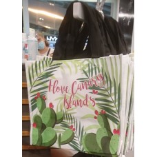 Strandtasche Einkaufstasche I Love Canary Islands Catus Kaktus-Motive