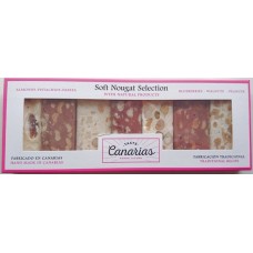 Taste Canarias - Soft Nougat Selection Mandel Pistazien Papaya Blaubeeren Walnuss Erdnuss 7 Riegel 200g produziert auf Gran Canaria