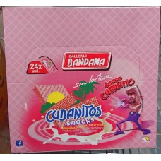 Bandama - Cubanitos Snacks Barquillo Relleno sin lactosa Waffeln mit Cremefüllung laktosefrei 24x 28g 672g produziert auf Gran Canaria