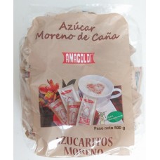Amagoldi - Azucaritos Moreno Portions-Rohrzucker einzeln verpackt je 7g 500g produziert auf Gran Canaria