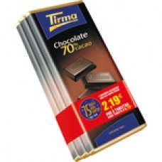 Tirma - Chocolate 70% Cacao dunkle Schokolade 2x 75g +1gratis 225g produziert auf Gran Canaria