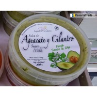 Argodey Fortaleza - Salsa de Aguacate y Cilantro Suave mild Fresh Sauce & Dip 150g Becher produziert auf Teneriffa (Kühlware)