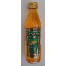 Arehucas - Banana Canafruit Liquer Bananenlikör 20% Vol. 50ml PET-Miniaturflasche produziert auf Gran Canaria